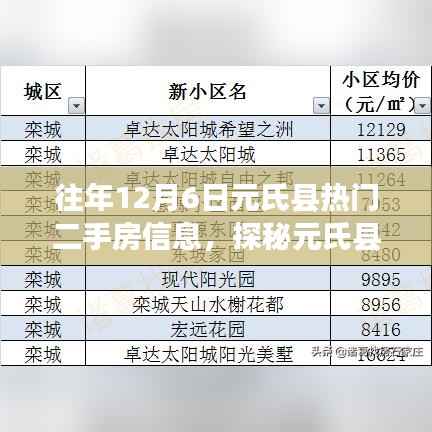 探秘元氏县小巷深处的宝藏二手房与隐藏小店,历年12月热门房源信息回顾