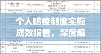 个人防疫制度实施成效报告,深度解读防疫措施执行情况