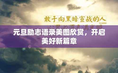 元旦励志语录美图欣赏,开启美好新篇章